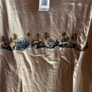 Kohl's Tan Tee with Classic Car Design